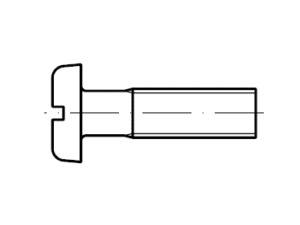 DIN 85 / ISO 1580 wkręty z łbem kulistym na śrubokręt płaski - Wkręty do metalu Eurobolt