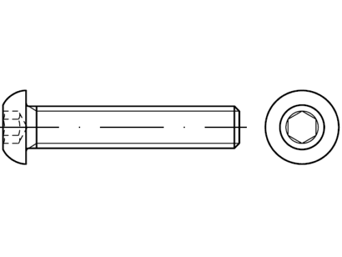 ISO 7380-1 śruby z łbem kulistym (imbusowe) - Śruby Eurobolt