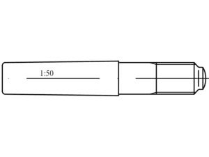 DIN 258 / ISO 8737 kołki stożkowe z czopem gwintowanym - Kołki wpusty sworznie Eurobolt