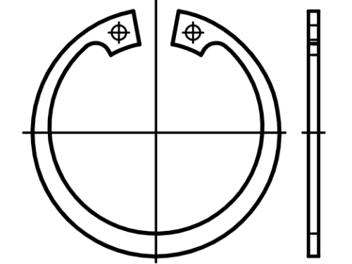DIN 472 / PN 85111 pierścienie osadcze wewnętrzne - Pierścienie - zawleczki Eurobolt