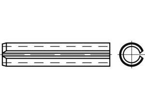 DIN 7346 / ISO 13337 kołki sprężyste lekkie - Kołki wpusty sworznie Eurobolt