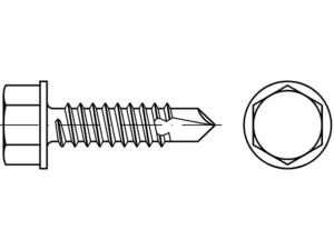 DIN 7504 K / ISO 15480 self-drilling sheet metal screws with hexagon head - Eurobolt sheet metal screws
