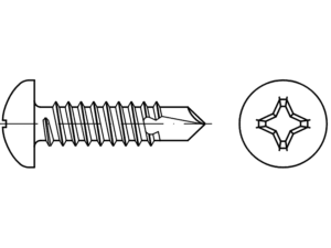 DIN 7504 N / ISO 15481 self-drilling self-drilling self-tapping screws with cylindrical head - Eurobolt self-tapping screws
