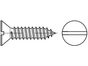 DIN 7972 / ISO 1482 / PN 83102 countersunk head self-tapping screws - Eurobolt self-tapping screws
