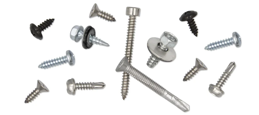 sheet metal screws, steel aluminum screws, DIN, ISO, PN standards